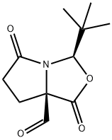 3-(1,1-二甲基乙基)二氢-1,5-二氧-(3R,7AR)-1H,3H-吡咯[1,2-C]噁唑-7A(5H)-甲醛 结构式