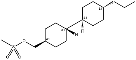 (反式,反式)-4'-丙基-[1,1'-联环己烷]-4-甲醇甲烷磺酸酯 结构式