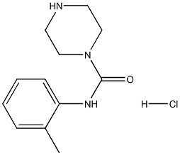 N-邻甲苯哌嗪-1-卡巴酰胺盐酸盐 结构式