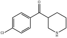 3-(4-氯苯甲酰基)哌啶盐酸盐 结构式