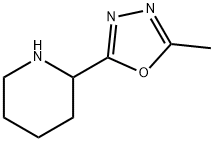 2-甲基-5-(哌啶-2-基)-1,3,4-恶二唑 结构式