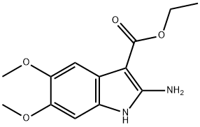 ETHYL 2-AMINO-5,6-DIMETHOXY-1H-INDOLE-3-CARBOXYLATE 结构式