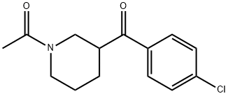 1-乙酰基-3-(4-氯苯甲酰基)哌啶 结构式