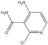 4-氨基-2-氯-3-吡啶甲酰胺 结构式