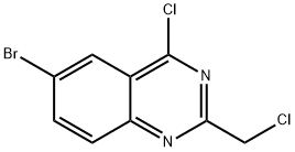 6-BROMO-4-CHLORO-2-CHLOROMETHYL-QUINAZOLINE 结构式