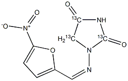硝基呋喃妥因-<SUP>13</SUP>C<SUB>3</SUB> 结构式