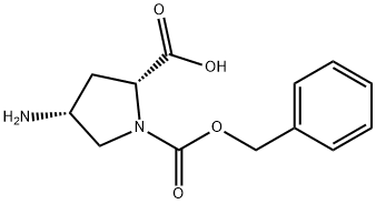 (2R,4R)-4-氨基-1-((苄氧基)羰基)吡咯烷-2-羧酸 结构式