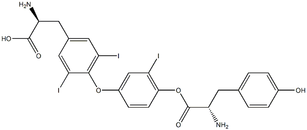 T3-13C6 盐酸盐 结构式
