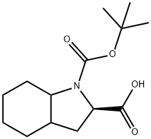 (2R)-1-(叔丁氧基羰基)八氢-1H-吲哚-2-羧酸 结构式