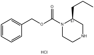 (S)-2-丙基哌嗪-1-羧酸苯甲酯盐酸盐 结构式