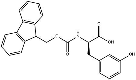 N-FMOC-3-羟基-D-苯丙氨酸 结构式