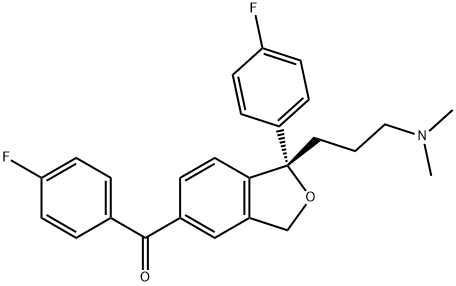 (1-(3-(diMethylaMino)propyl)-1-(4-fluorophenyl)-1,3-dihydroisobenzofuran-5-yl)(4-fluorophenyl)Methanone 结构式