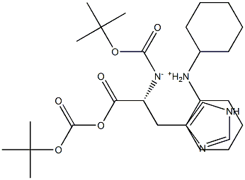 双叔丁氧羰基-D-组氨酸二环己基铵盐 结构式