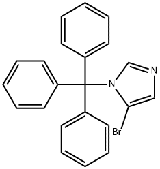 5-溴-N-三苯甲基咪唑 结构式