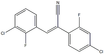 (Z)-3-(3-氯-2-氟苯基)-2-(4-氯-2-氟苯基)-2-丙烯腈 结构式