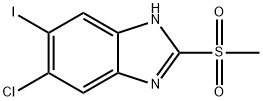 5-氯-6-碘-2-(甲基磺酰基)-1H-苯并[D]咪唑 结构式