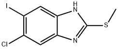 6-CHLORO-5-IODO-2-(METHYLTHIO)-1H-BENZO[D]IMIDAZOLE 结构式