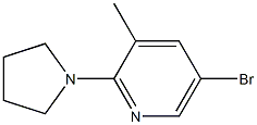 5-broMo-3-Methyl-2-(pyrrolidin-1-yl)pyridine 结构式