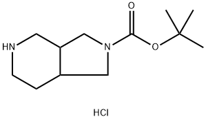 2-BOC-八氢-1H-吡咯并[3,4-C]吡啶盐酸盐 结构式