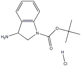N-BOC-3-氨基吲哚啉盐酸盐 结构式