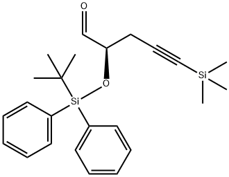 (2R)- 2-[[(1,1-DiMethylethyl)diphenylsilyl]oxy]-5-(triMethylsilyl)-4-pentynal 结构式