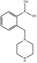 2-(哌嗪-1-基甲基)苯基硼酸 结构式