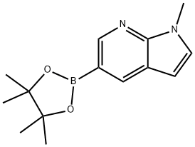 1-甲基-5-(4,4,5,5-四甲基-1,3,2-二氧杂环戊硼烷-2-基)-1H-吡咯并[2,3-B]吡啶 结构式