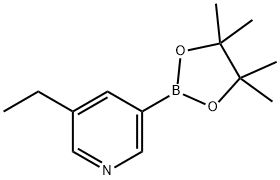 3-ethyl-5-(4,4,5,5-tetraMethyl-1,3,2-dioxaborolan-2-yl)pyridine 结构式
