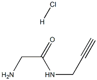 2-氨基-N-2-丙炔-1-基乙酰胺盐酸盐 结构式