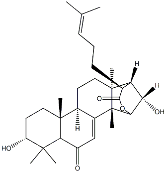 (3ALPHA,13ALPHA,14BETA,16BETA,17ALPHA,20S)-3,16-二羟基-6-氧代羊毛甾-7,24-二烯-21-酸 GAMMA-内酯 结构式