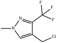 4-氯甲基-1-甲基-3-三氟甲基-1H-吡唑 结构式