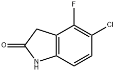 5-氯-4-氟吲哚啉-2-酮 结构式