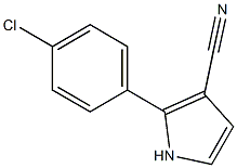 2-(4-氯苯基)-1H-吡咯-3-甲腈 结构式