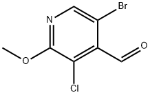 5-溴-3-氯-2-甲氧基吡啶-4-甲醛 结构式