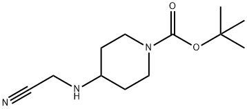 tert-Butyl 4-((cyanoMethyl)aMino)piperidine-1-carboxylate 结构式