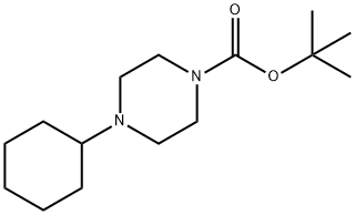 4-环己基哌嗪-1-甲酸叔丁酯 结构式