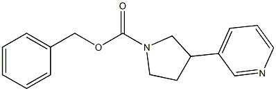 3-(吡啶-3-基)吡咯烷-1-甲酸苄酯 结构式
