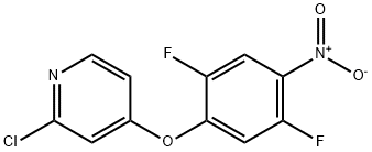 2-氯-4-(2,5-二氟-4-硝基苯氧基)吡啶 结构式