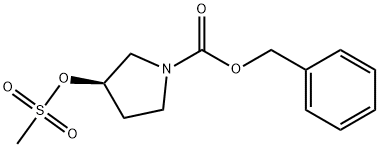 (R)-1-CBZ-3-[(甲砜基)氧基]吡咯烷 结构式