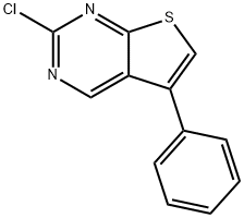 2-氯-5-苯基噻吩并[2,3-D]嘧啶 结构式
