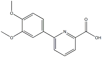 6-(3,4-二甲氧苯基)皮考啉酸 结构式