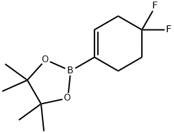 4,4-二氟环己-1-烯基硼酸频那醇酯 结构式