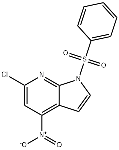 1-(Phenylsulfonyl)-4-nitro-6-chloro-7-azaindole 结构式