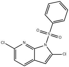 1-(Phenylsulphonyl)-2,6-dichloro-7-azaindole 结构式