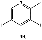 3,5-二碘-2-甲基吡啶-4-胺 结构式