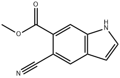 5-氰基-1H-吲哚-6-羧酸甲酯 结构式