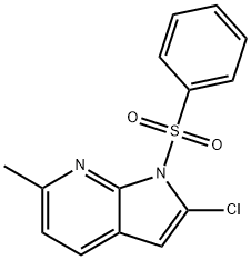1-(Phenylsulphonyl)-2-chloro-6-Methyl-7-azaindole 结构式