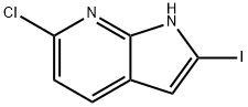 6-氯-2-碘-1H-吡咯[2,3-B]吡啶 结构式