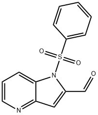 1-(苯磺酰基)-1H-吡咯并[3,2-B]吡啶-2-甲醛 结构式