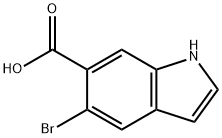 5-溴-6-羧酸吲哚 结构式